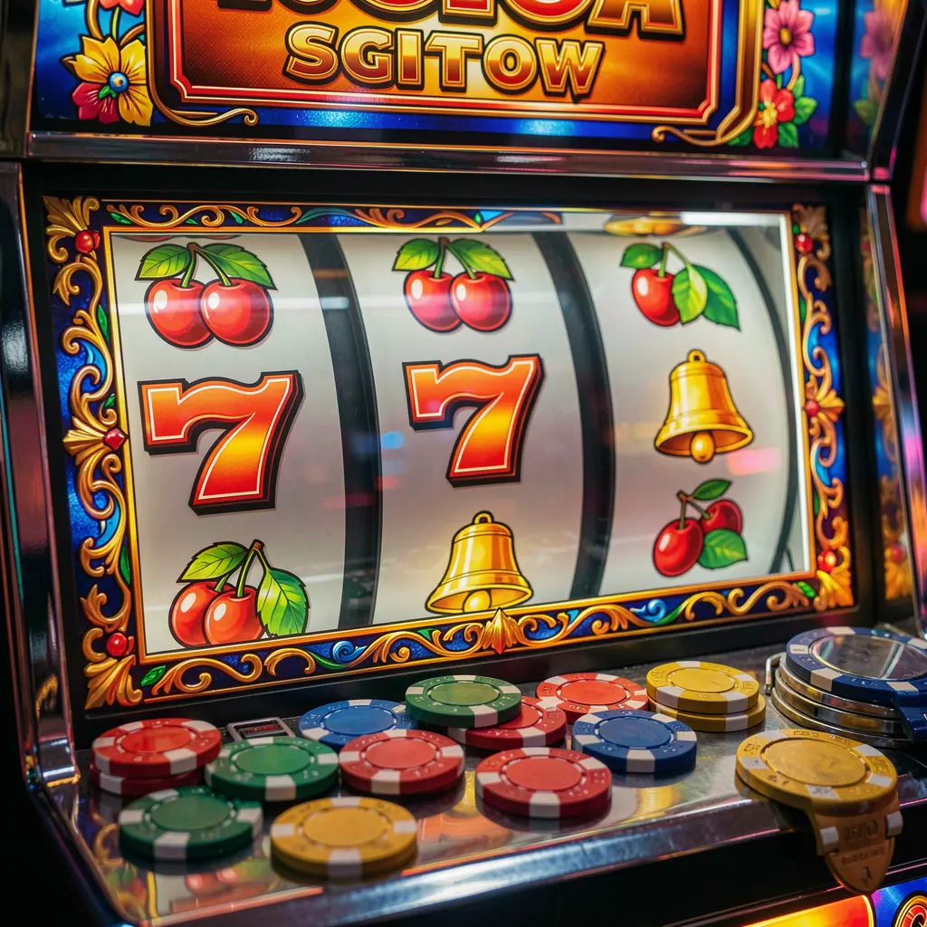 YATRI77 – Experience the thrill of classic slot wins in Nepal A classic casino slot machine with shining red number sevens and scattered gold coins highlighting the excitement of winning at YATRI77 online casino in Nepal